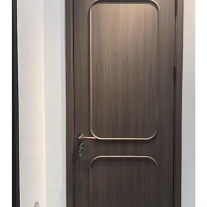 Puerta de madera elegante y contemporánea: puerta interior de diseño minimalista con acabado preciso, personalizable