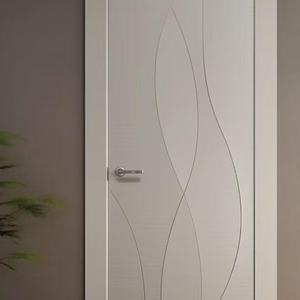 Puerta de madera elegante y contemporánea: puerta interior de diseño minimalista con acabado preciso, personalizable