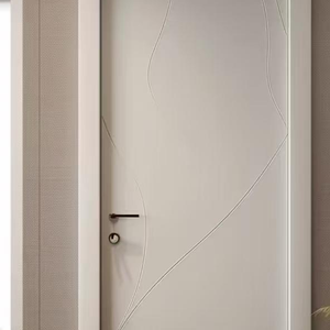Puerta de madera elegante y contemporánea: puerta interior de diseño minimalista con acabado preciso, personalizable